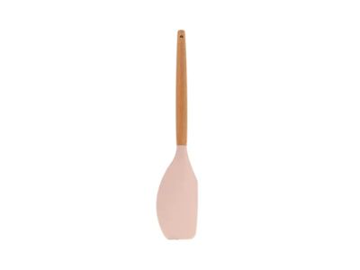 spatel uit silicone met bamboe handvat 32cm Old Rose