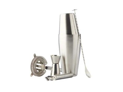 5-delige cocktailset met Boston shaker