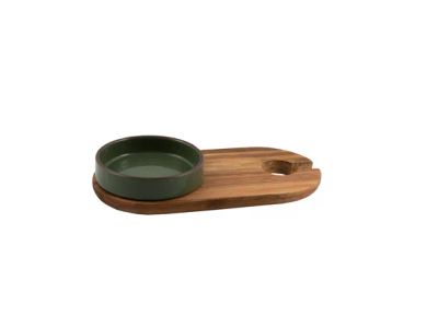 Sharing set van 2 aperitief plankjes en schaaltje FSC 100% 