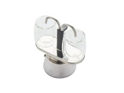 espresso set 2 dubbelwandige glazen 80ml en handmatige espresso maker