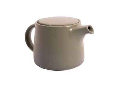 théière en grès avec infuseur en acier inoxydable Olive Green 600ml