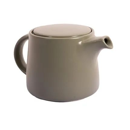 theepot uit steengoed 8x7x7cm Olive Green