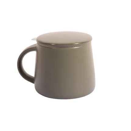 theemok uit steengoed met infuser uit rvs 300ml Olive Green