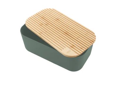 broodtrommel in rPET met bamboe deksel 38x21x15cm Iceberg Green 