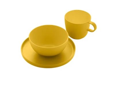12-delige ontbijt set uit rPET Mimosa Yellow