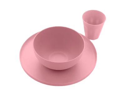 12-delige diner set uit rPET Dusty Pink