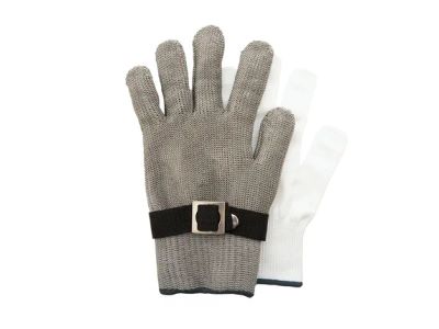 2-delige oesterhandschoen uit rvs XL