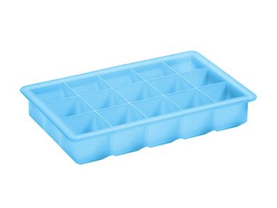 Ijsblokjesvorm kubus klein ijsblauw 3x3cm