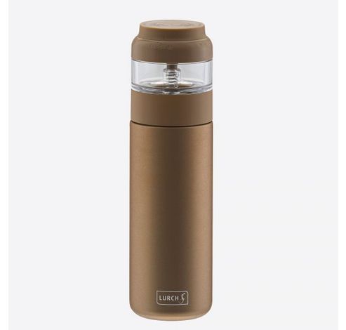 Bouteille à thé double paroi avec infuseur en inox moka 400ml  Lurch