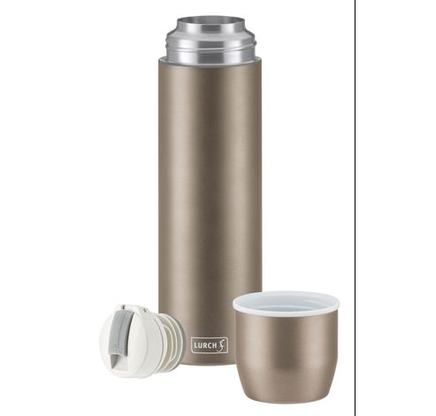 Bouteille isotherme double paroi avec tasse en inox taupe 750ml  Lurch