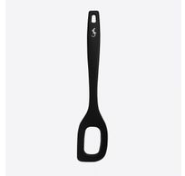 Smart Tool lepel met gat uit silicone zwart 28cm 