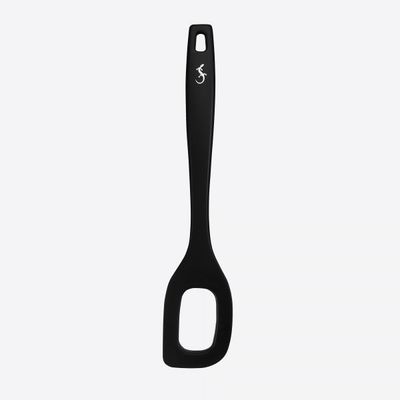 Smart Tool lepel met gat uit silicone zwart 28cm 