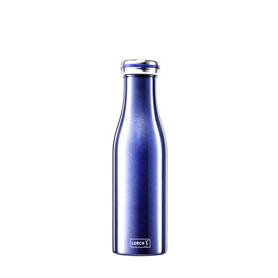 Dubbelwandige isoleerfles uit rvs metallic blauw 500ml 