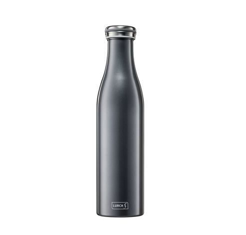 Bouteille isotherme double paroi en inox anthracite métallique 750ml  Lurch