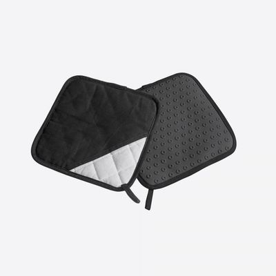 Set de 2 sous-plats/maniques en silicone et coton noir  Lurch