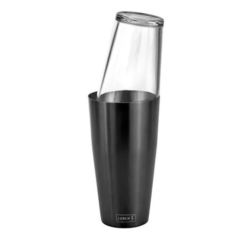 Boston Shaker uit rvs met mix glass smokey grey  Lurch