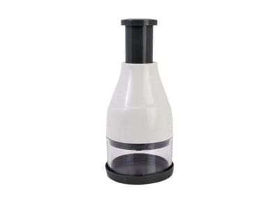 chopper met opvangbakje grijs en wit Ø 9.5cm H17.5cm