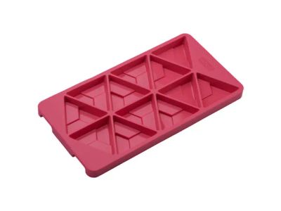 Flexiform moule à chocolat Triangle Large en silicone rouge 23.5x12cm