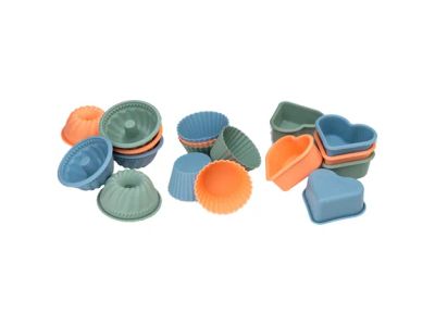 Flexistarter set van 18 kleine bakvormpjes uit silicone