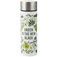 Pure Slimline bouteille en inox Green Is The New Black 190ml 