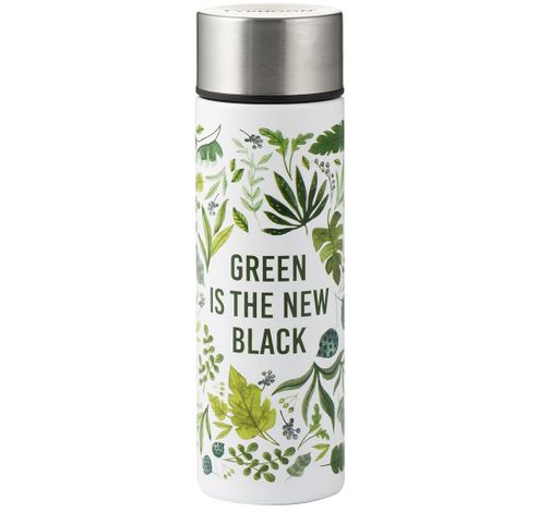 Pure Slimline bouteille en inox Green Is The New Black 190ml  Typhoon