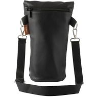 Pure sac isotherme pour bouteille en cuir vegan noir Ø 10cm H 34cm 