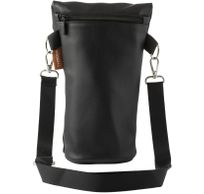 Pure sac isotherme pour bouteille en cuir vegan noir Ø 10cm H 34cm 