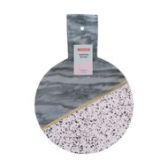 Elements serveerplank met handvat uit terrazzo en marmer 