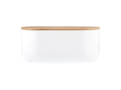 Eden broodtrommel uit carbonstaal wit Ø20 H 15cm