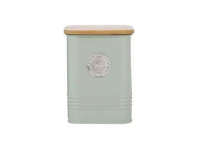 Living Squircle voorraaddoos voor thee uit carbonstaal muntgroen 1.3L