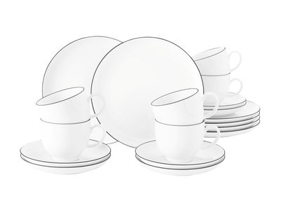 Lido Black Line koffieservies 18-delig