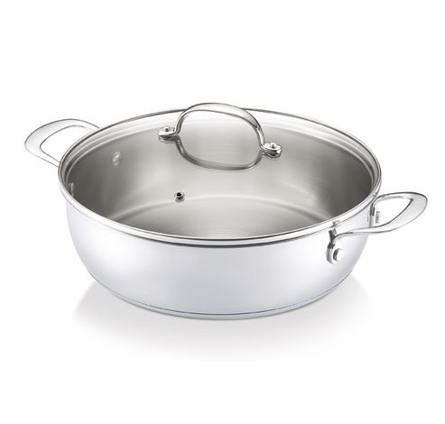 BELVIA SAUTEUSE 28CM+DEKSEL GLAS  Beka