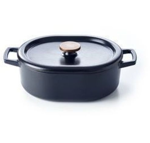 Nori Casserole avec couvercle Ovale 31cm Noir  Beka