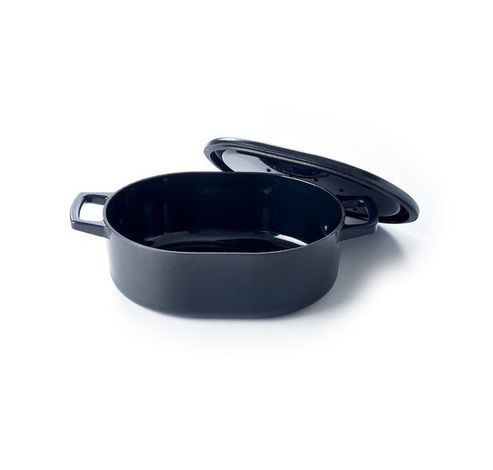 Nori Casserole avec couvercle Ovale 31cm Noir  Beka