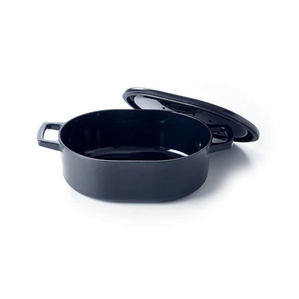 Beka Nori Stoofpot met deksel ovaal 31cm Zwart