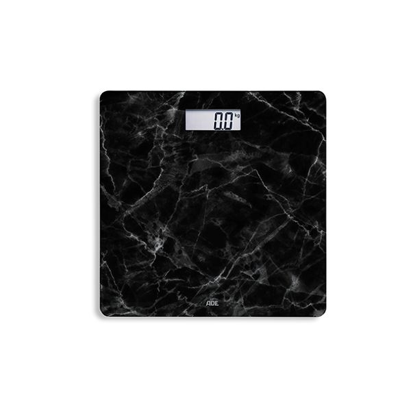 ADE Digitale Personenweegschaal Aurora Marble Black 30x30cm  Incl. 1x Cr2032