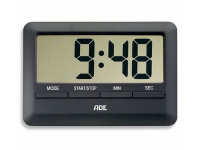 Minuteur De Cuisine Noir Magnétique 1,1x10,1xh7cm Incl.1x Cr2032-lcd Displa