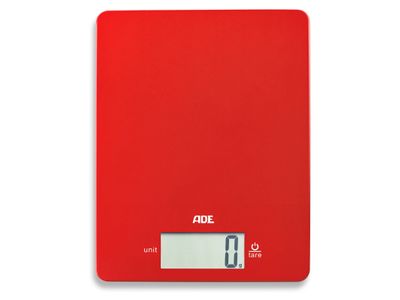 Digitale Keukenweegschaal Leonie Rood 22x17cm Incl. 1x Cr2032-lcd Displa
