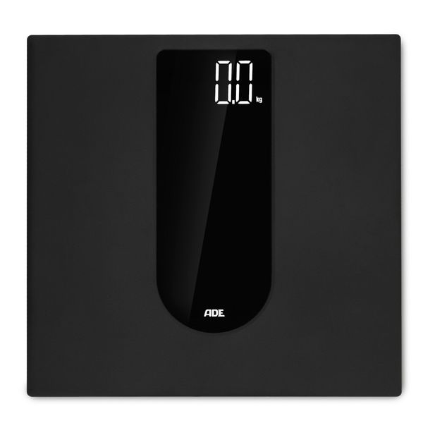 ADE Dig Personenweegschaal Allegra Zwart 30,6x30,6cm Incl. 3x Aaa - Lcd Display