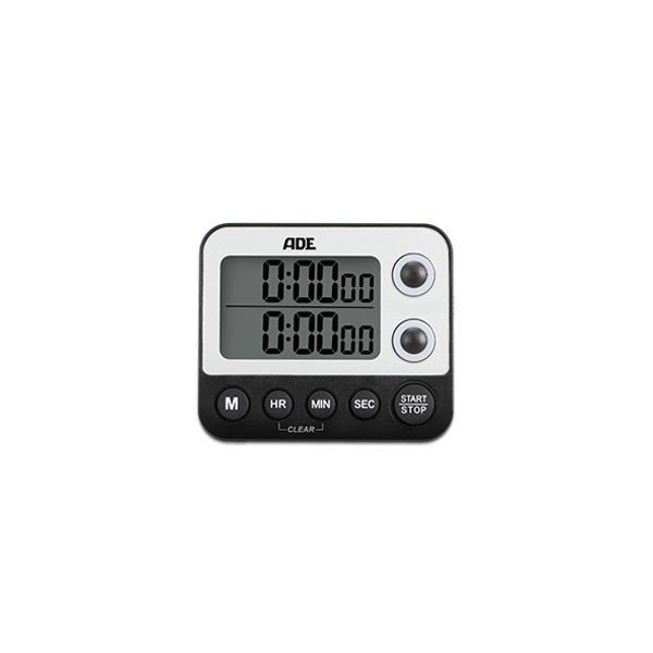 ADE Ade Digitale Duo Kookwekker Zwart 2,2x9,2xh7,9cm Incl. 2x Aaa-lcd Display