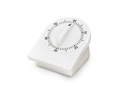 Minuteur De Cuisine Mécanique Blanc 9,2x7,5xh6cm