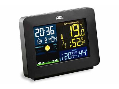 Digitaal Weerstation 12,7x10xh3,9cm Draadloze Sensor - Incl. Batterijen