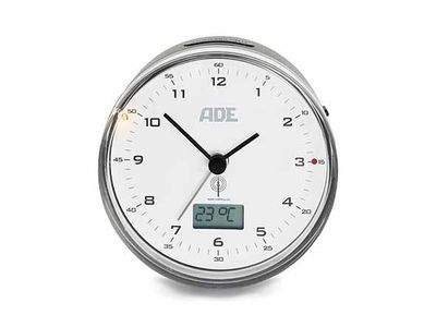 Ade Digitale Alarmklok Wit-zwart Fluisterstil - Radiogestuurd