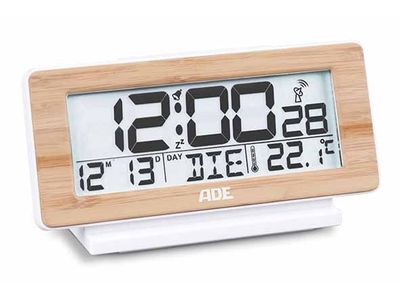 Digitale Alarmklok Bamboe Radiogestuurd - Incl. 2x Aa