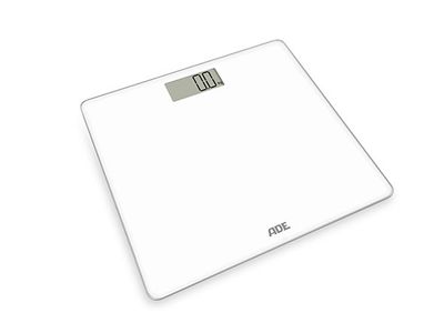 Pese-personne Digitale Amina Blanc 30x30cm - Incl. 2x Aaa - Lcd Display