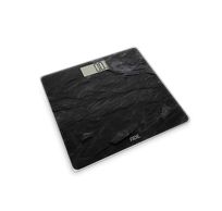 Digitale Personenweegschaal Amina Slate Black 30x30cm- Incl. 2x Aaa- Lcd Displa 