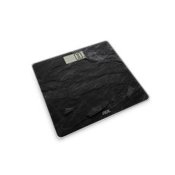 Digitale Personenweegschaal Amina Slate Black 30x30cm- Incl. 2x Aaa- Lcd Displa 