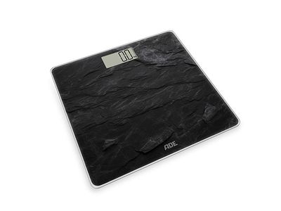 Pese-personne Digitale Amina Slate Black 30x30cm- Incl. 2x Aaa- Lcd Display