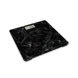 Digitale Personenweegschaal Amina Marble Black 30x30cm- Incl. 2x Aaa- Lcd Displa 