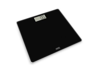 Digitale Personenweegschaal Amina Zwart 30x30cm - Incl. 2x Aaa - Lcd Display